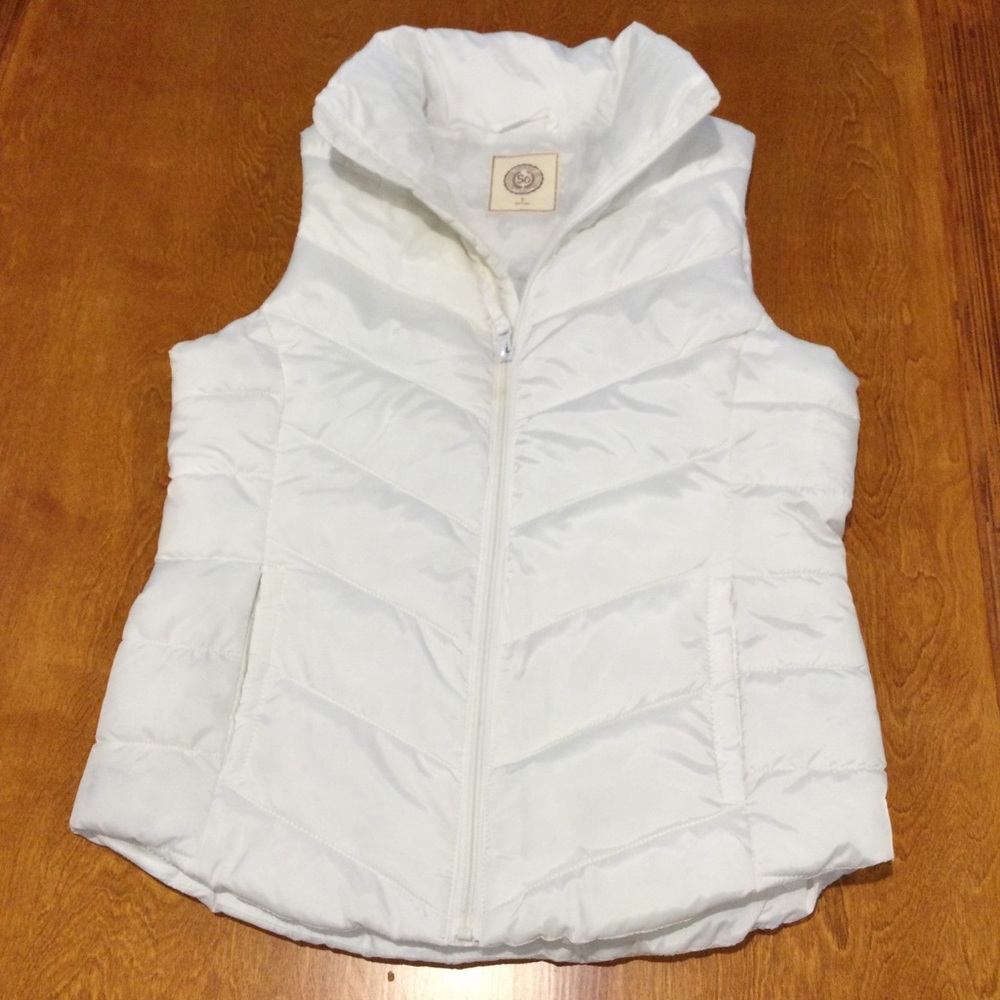 SO White Puffer Zipped Winter Women’s Vest Small